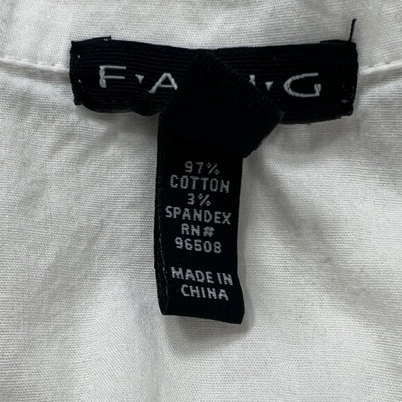 Vintage Y2K White Rockabilly Retro Short Sleeve Collared Button Up Blouse / L - Picture 7 of 7